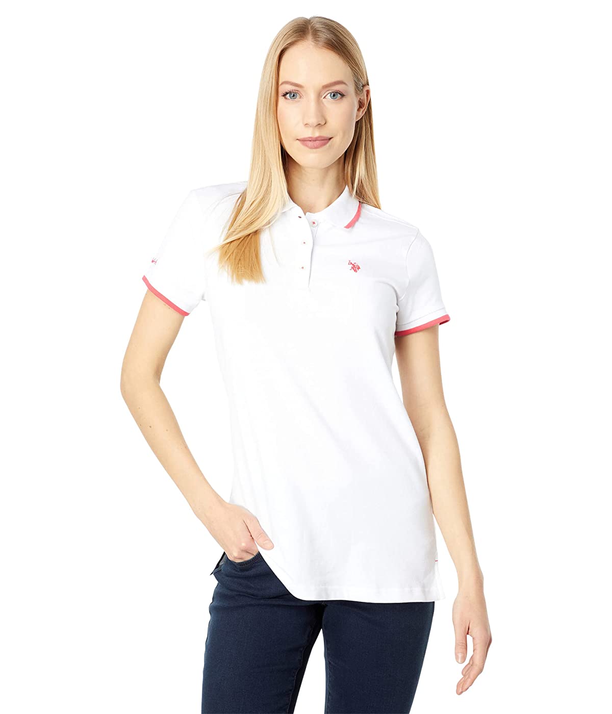 

Поло U.. POLO Classic Stretch Pique Polo Shirt Optic White,  (44, Поло U.S. POLO Classic Stretch Pique Polo Shirt Optic White, S (44)