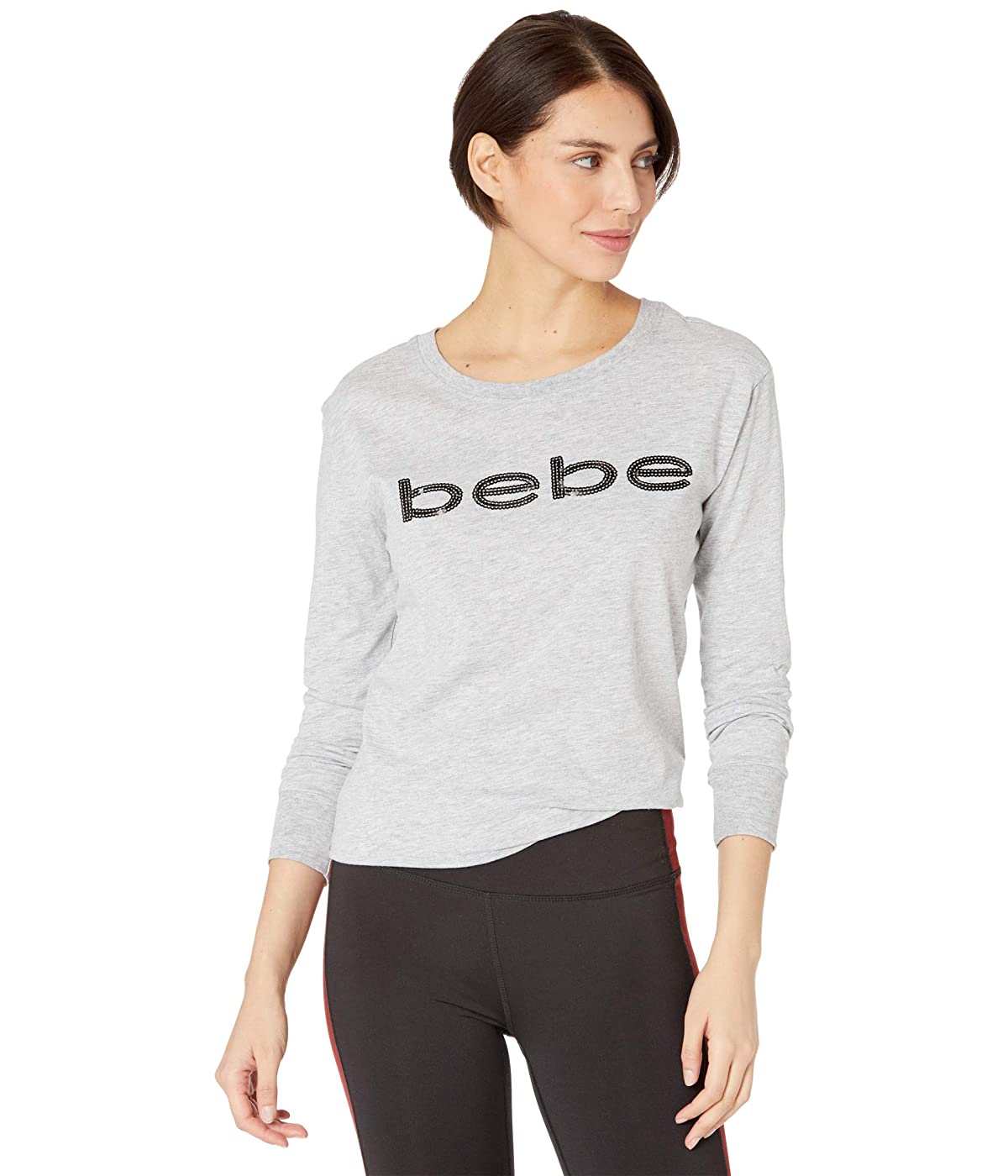 

Лонгслив bebe Sequin Tee Heather Grey,  (46, Лонгслив bebe Sequin Tee Heather Grey, M (46)