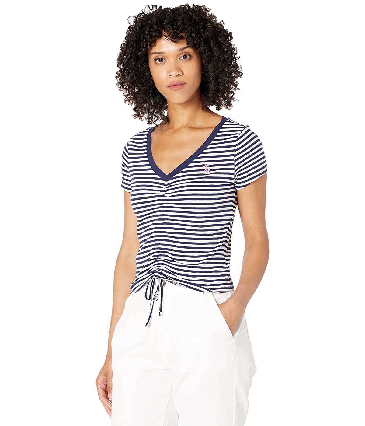 

Футболка U.S. POLO Striped Shirred T-Shirt Evening Blue,  (48, Футболка U.S. POLO Striped Shirred T-Shirt Evening Blue, L (48)