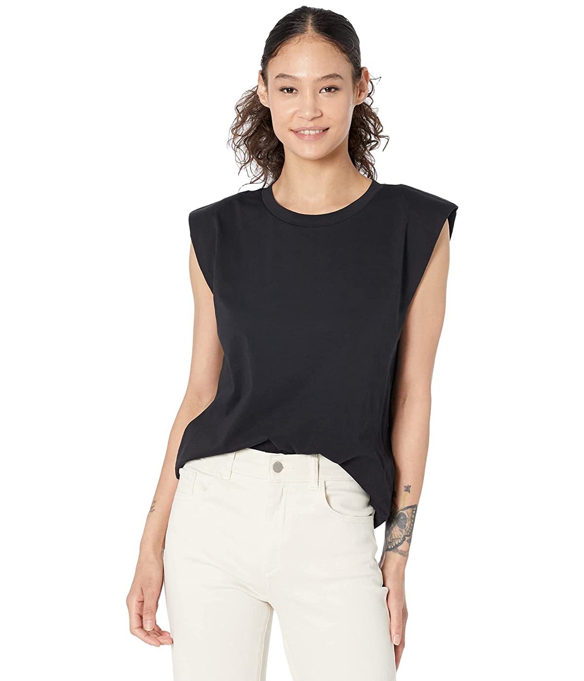 

Футболка 7 For All Mankind Shoulder Pad Tee Black,  (50, Футболка 7 For All Mankind Shoulder Pad Tee Black, XL (50)
