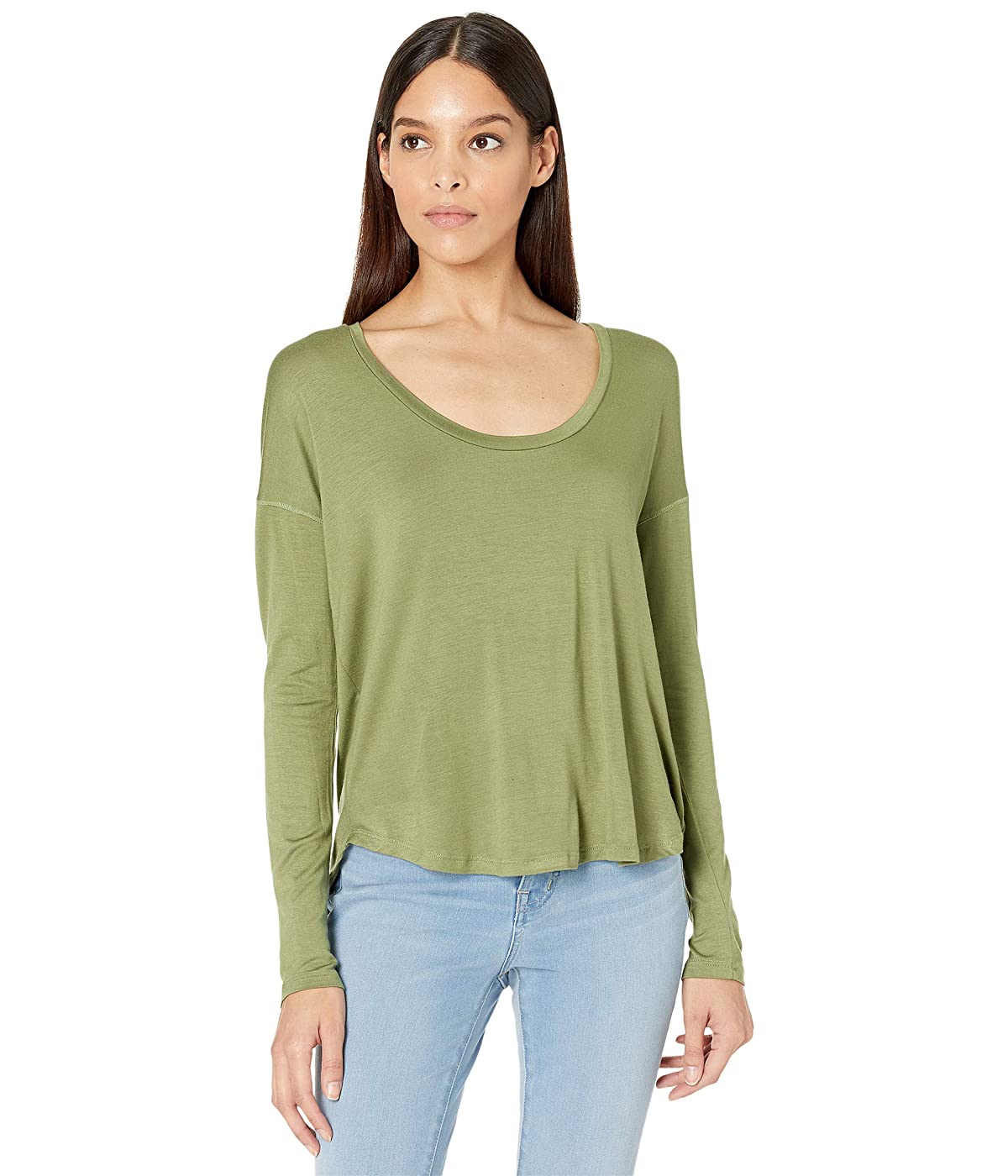 

Лонгслив Three Dots Refined Jersey Scoop Hem Tee Olivine,  (46, Лонгслив Three Dots Refined Jersey Scoop Hem Tee Olivine, M (46)
