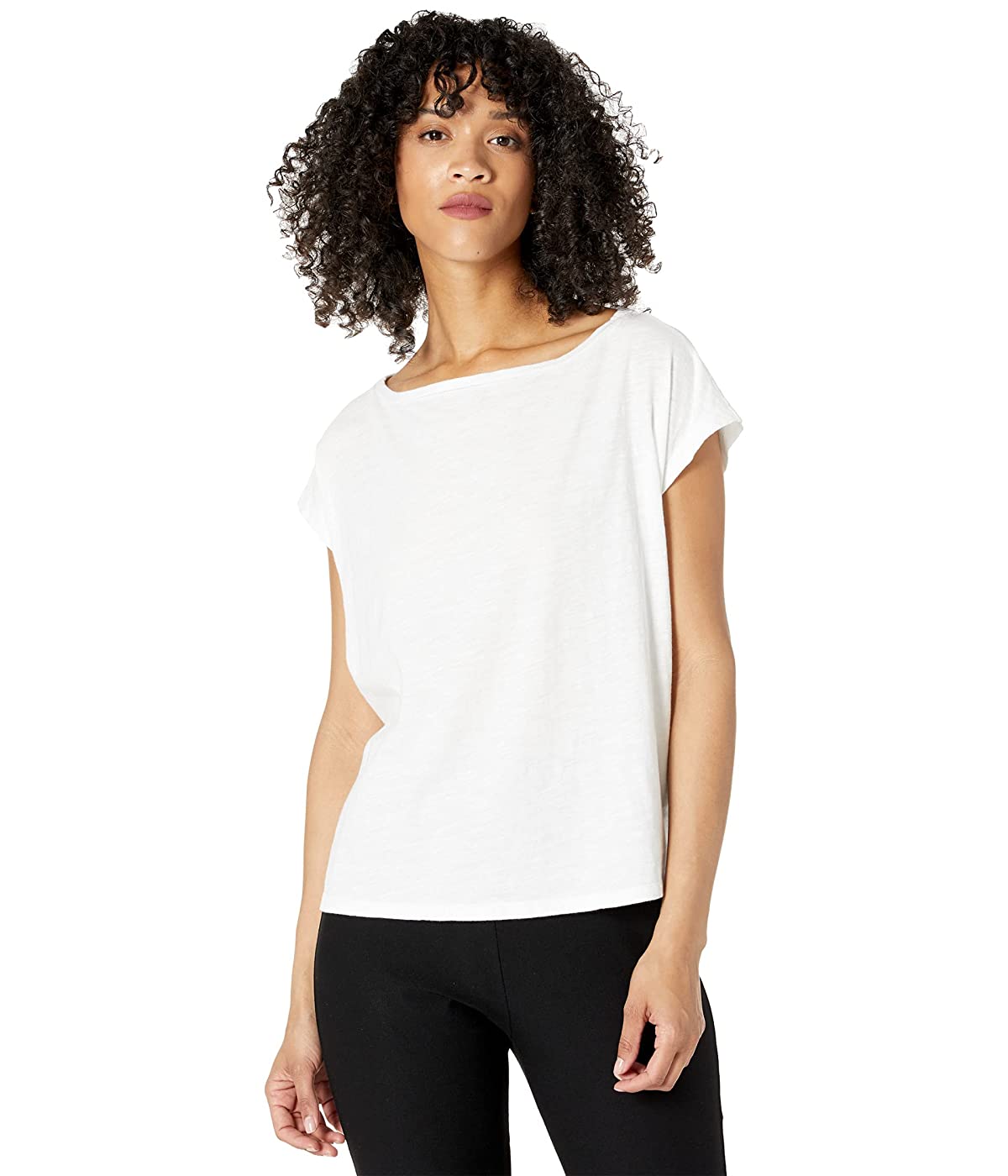 

Футболка Eileen Fisher Boatneck Boxy Top in Slubby Organic Cotton Jersey White,  (44, Футболка Eileen Fisher Boatneck Boxy Top in Slubby Organic Cotton Jersey White, S (44)