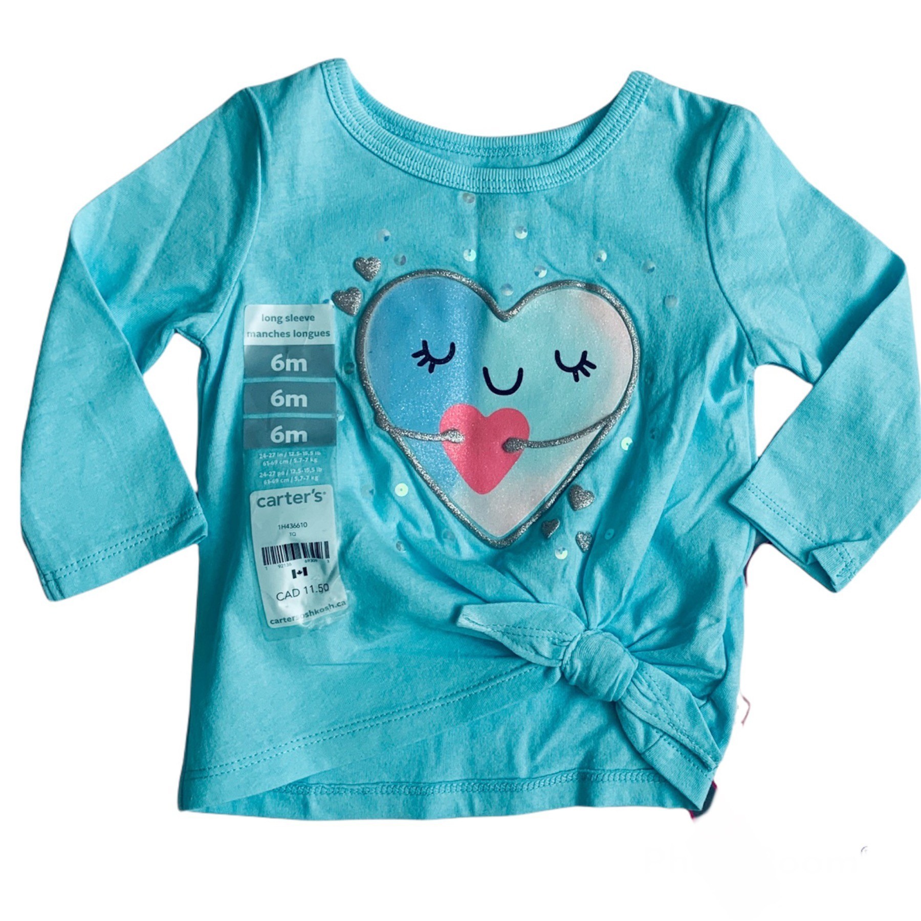 

Лонгслив Carters 6 мес 61-69 см Голубой