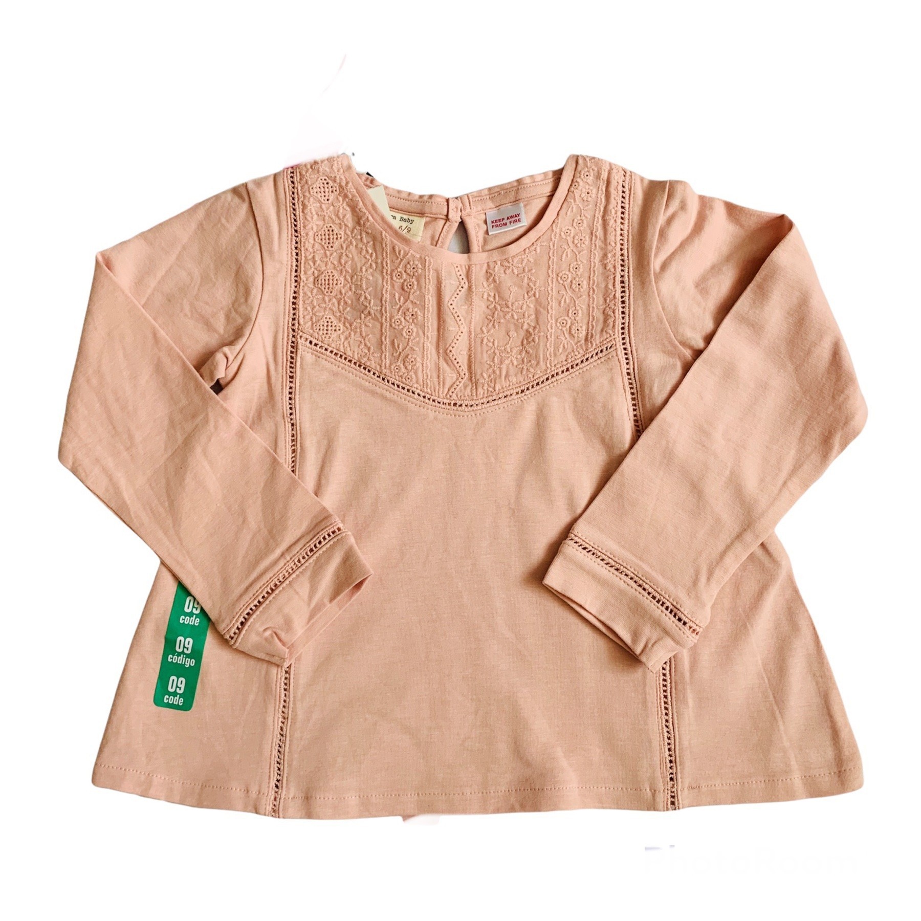 

Блуза Zara 6/9 мес 74см Розовая