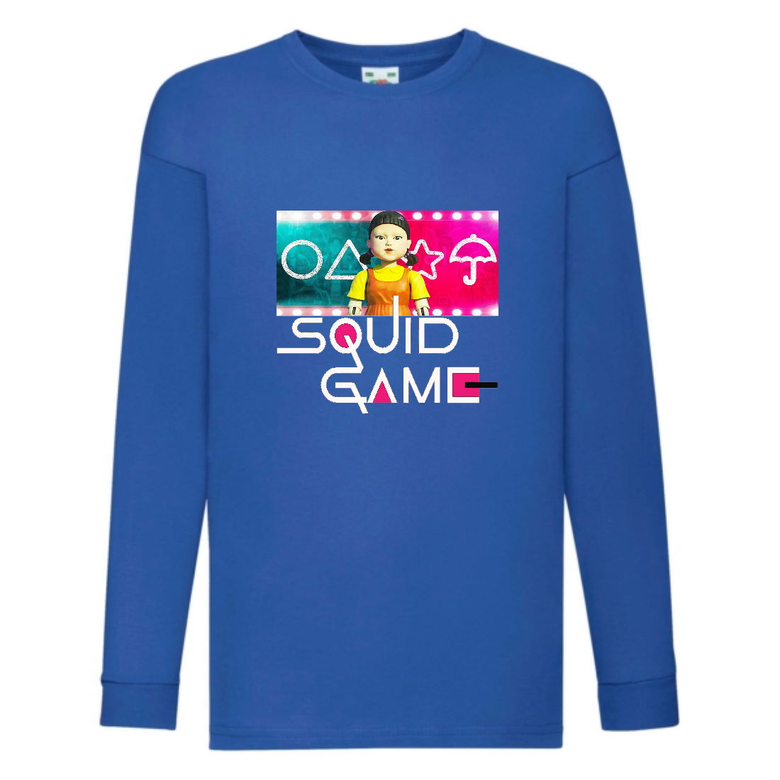 

Лонгслив реглан Игра в Кальмара 0015 (Squid game) синий (SQD-0015 blu) 140 см