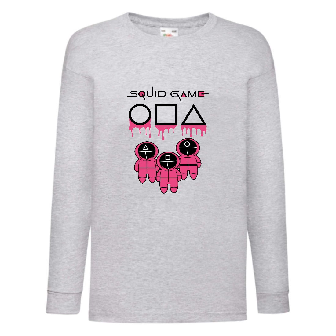 

Лонгслив реглан Игра в Кальмара 0020 (Squid game) серый (SQD-0020 gry) 116 см
