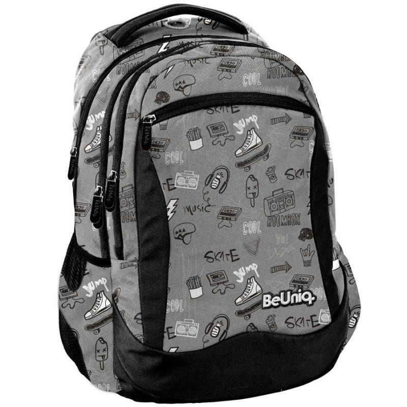 

Рюкзак школьный Paso BeUniq Icon 43x30x20 см серый (PPEM21-2808)