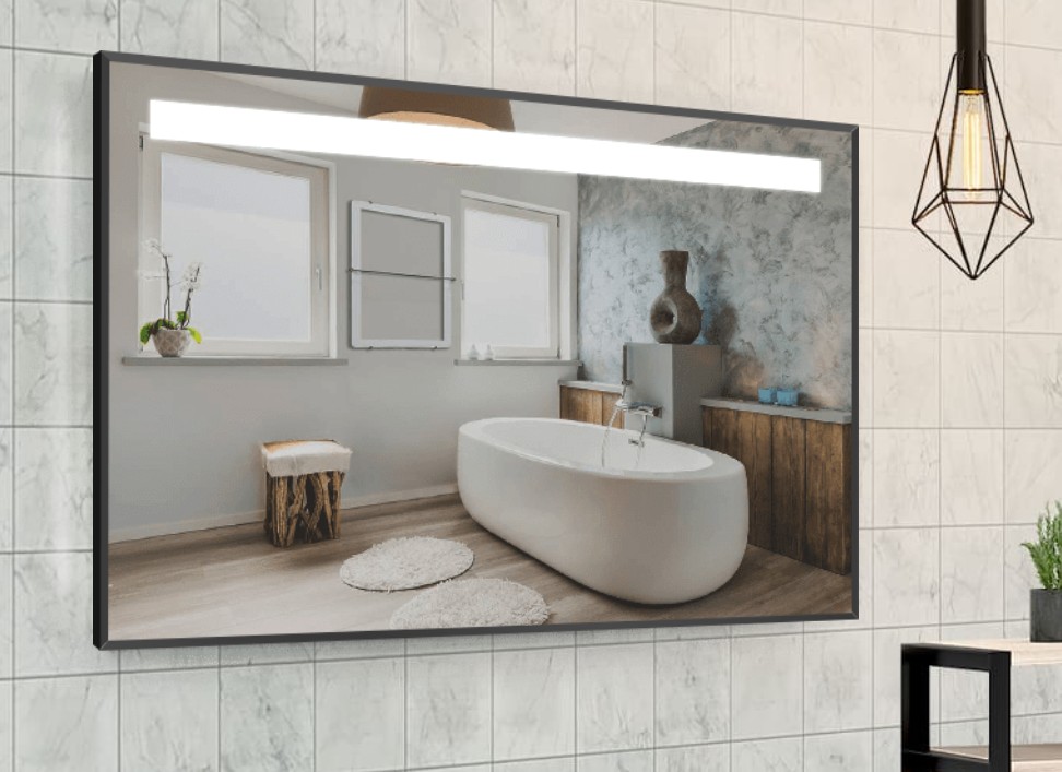 

Зеркало в алюминиевой раме c LED подсветкой Smart Mirror сенсорное Cesena-R 100 x 140 см Прямоугольное