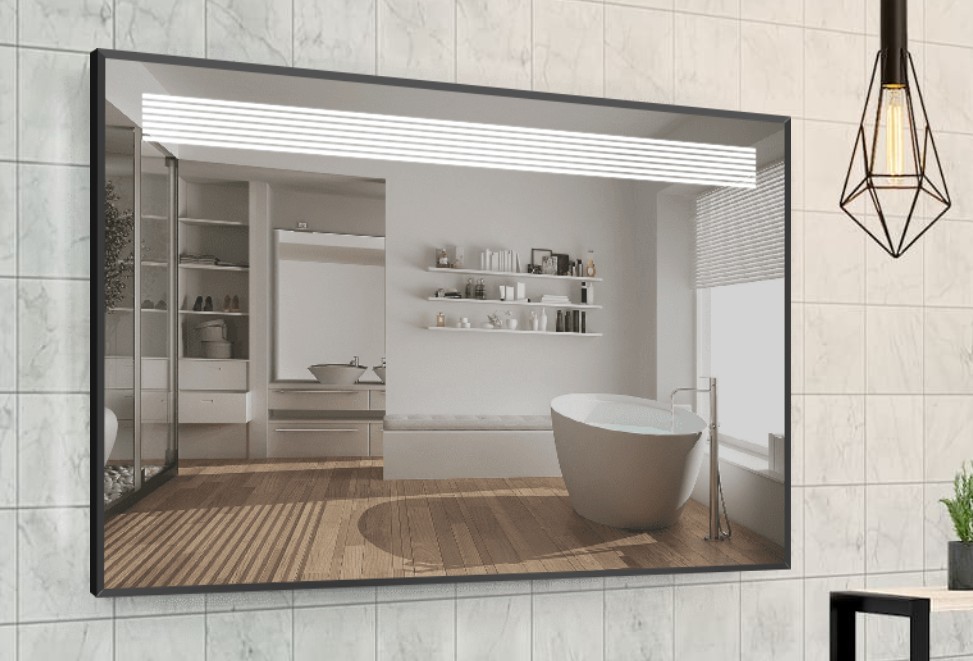 

Зеркало в алюминиевой раме c LED подсветкой Smart Mirror сенсорное Cremona-R 60 x 100 см Прямоугольное
