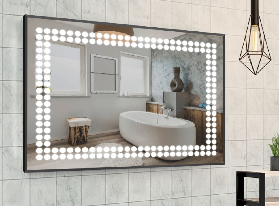 

Зеркало в алюминиевой раме c LED подсветкой Smart Mirror сенсорное Como-R 50 x 40 см Прямоугольное