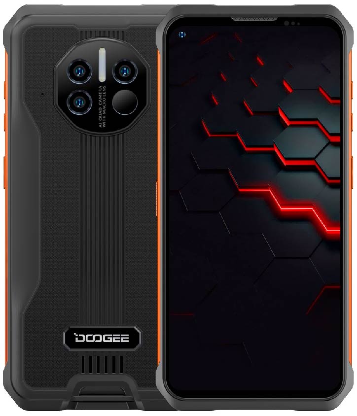 

Мобильный телефон Doogee V10 (8+128Gb, АКБ 8500 мАч, 5G) Orange