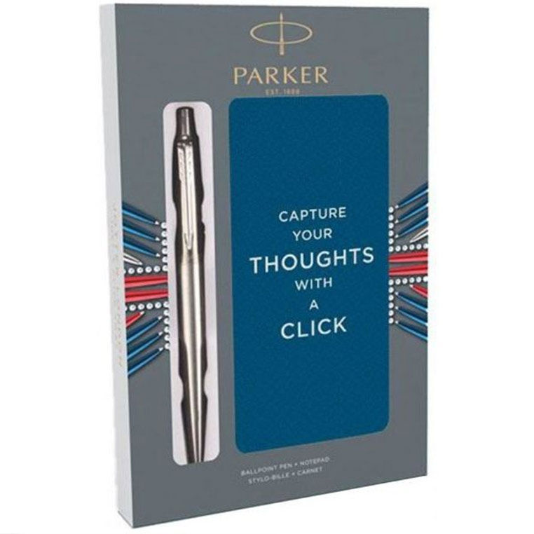 

Ручка шариковая Parker 16132b18 Jotter + блокнот Набор подарочный