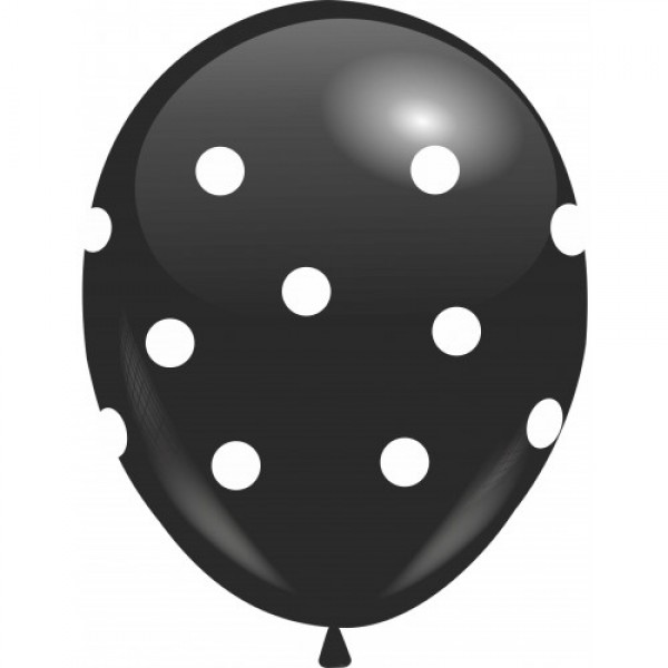 

Воздушные шары горох с рисунком 12"/30 см черный DREAM BALLOONS (Таиланд) 100 шт