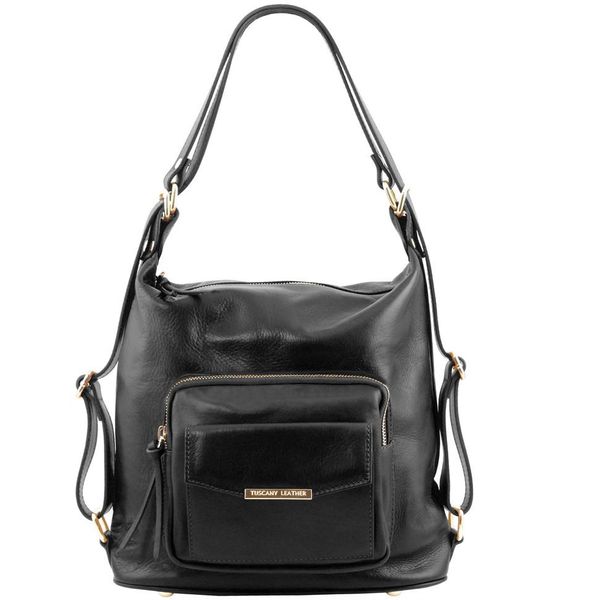 

Женская кожаная сумка-рюкзак Bag TL141535 (Black – черный) TUSCANY LEATHER