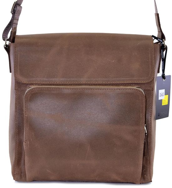 

Повседневная мужская кожаная сумка Diamond 77155 brown