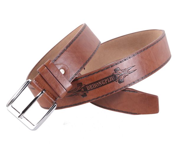 

Коричневый мужской ремень эко кожа D-Belts S0959 коричневый (100-115 см х 4.5 см)