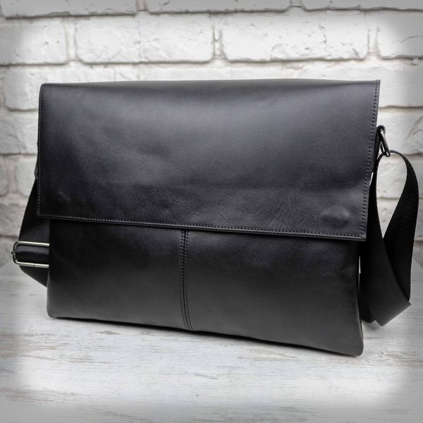 

Повседневная сумка планшет из натуральной кожи Alvibag AV0202GL-BLACK