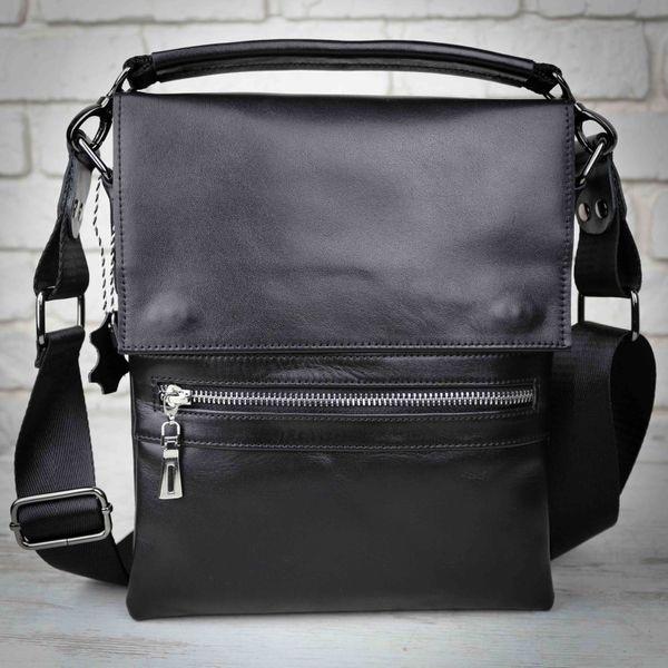 

Стильная мужская кожаная сумка Alvibag AV96107RGL-BLACK