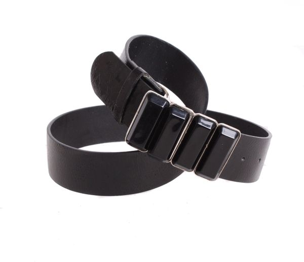 

Ремень под джинсы бляхой из эко-кожи D-Belts S0776 черный (110-115 см х 5 см)