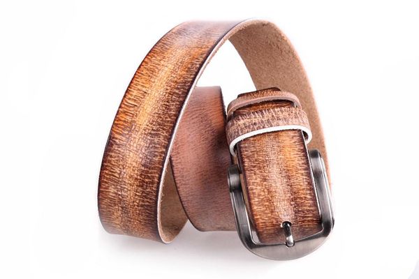 

Стильный мужской пояс под джинсы D-Belts S0222 коричневый (125 см х 4 см)