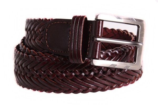 

Мужская плетенка под брюки и джинсы D-Belts S0107 коричневый (100-105 см х 4 см)