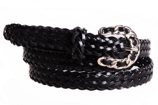 

Женский узкий ремень кожзам D-Belts S0461 черный (100-105 см х 2 см)