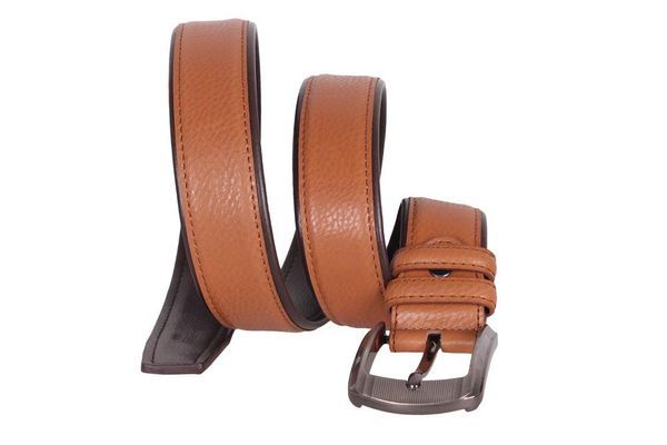 

Мужской ремень из эко кожи D-Belts S0143 коричневый (120 см х 4 см)