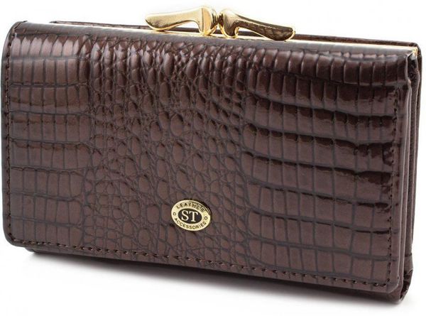 

Кошелек женский ST Leather 18372 лакированная кожа Коричневый