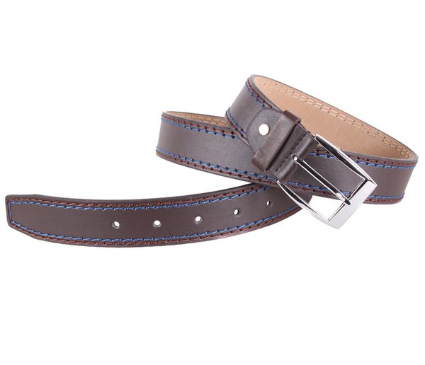 

Мужской ремень под джинсы эко кожа D-Belts S0932 коричневый (100-115 см х 4 см)