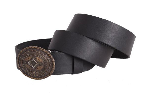 

Женский кожаный ремень под джинсы D-Belts S0404 черный (130 см х 4 см)