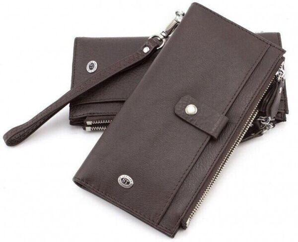 

Кошелек кожаный на заклепках ST Leather 98496 Коричневый