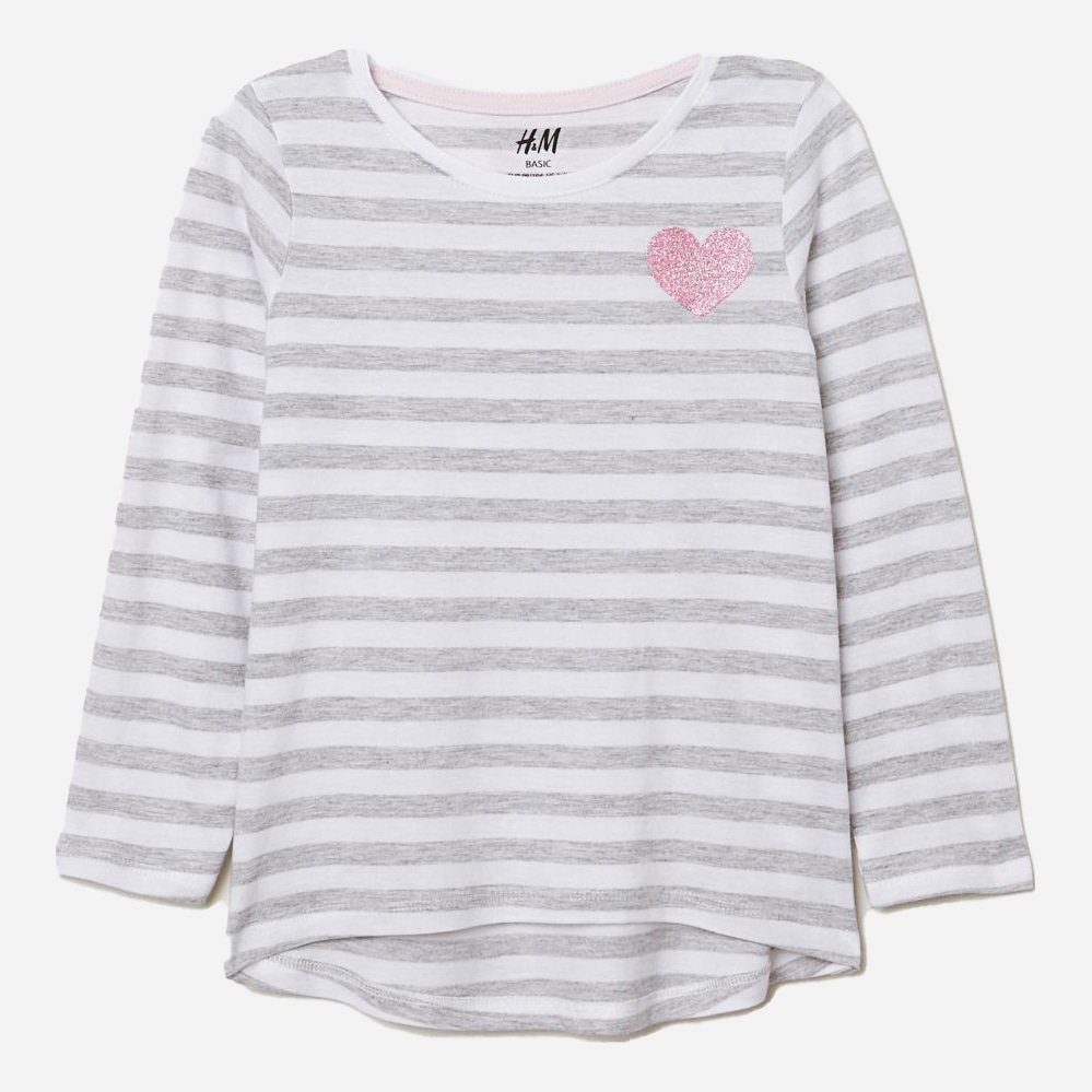 

Футболка с длинным рукавом H&M 587832b27 92 см Белая