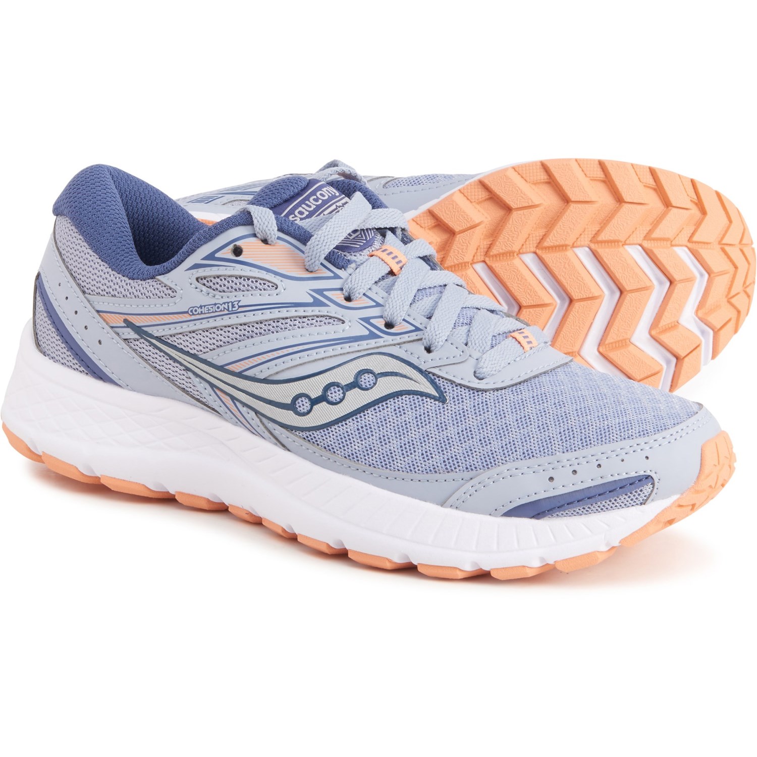 

Кроссовки Saucony Cohesion 13 Running Blue Mist/Melon, 38.5 (240 мм)