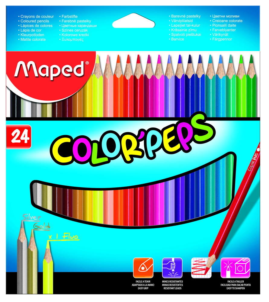 

Карандаши цветные Maped Color Peps 24 цвета 183224