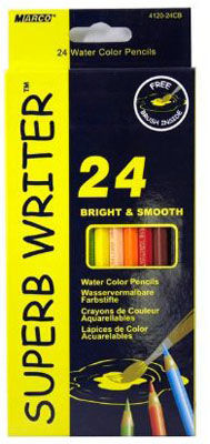 

Карандаши акварельные Marco Water Soluble Colors 24 цвета с кисточкой 4120-24CB