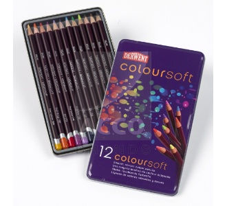 

Карандаши набор Derwent Coloursoft 12 цветов в металлической коробке D-0701026