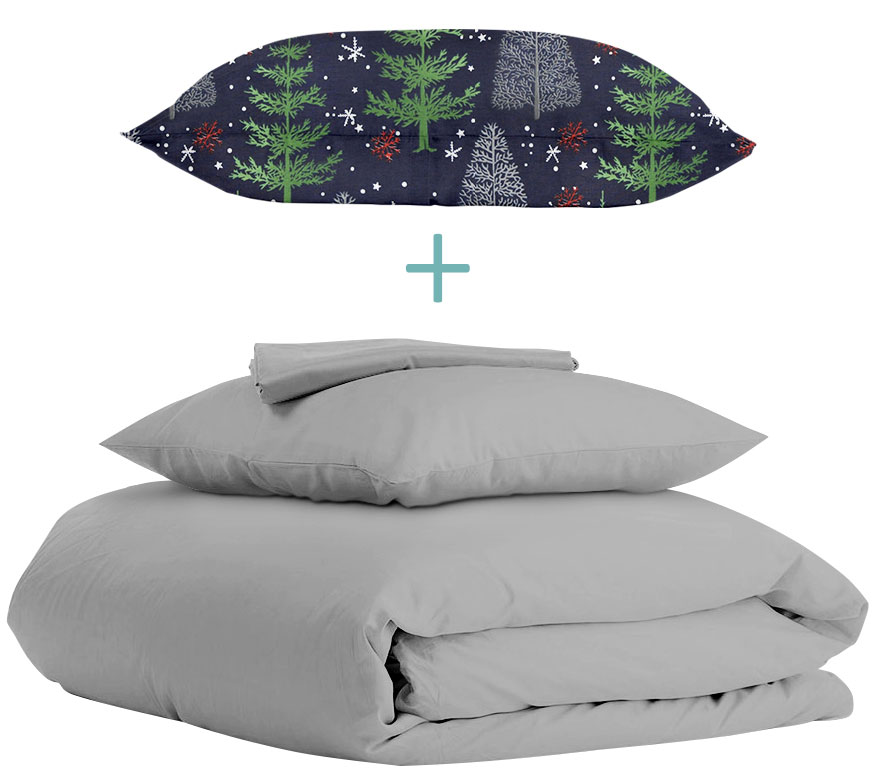 

Комплект Cosas Ranfors Grey + подарок наволочка Winter Wood Night
