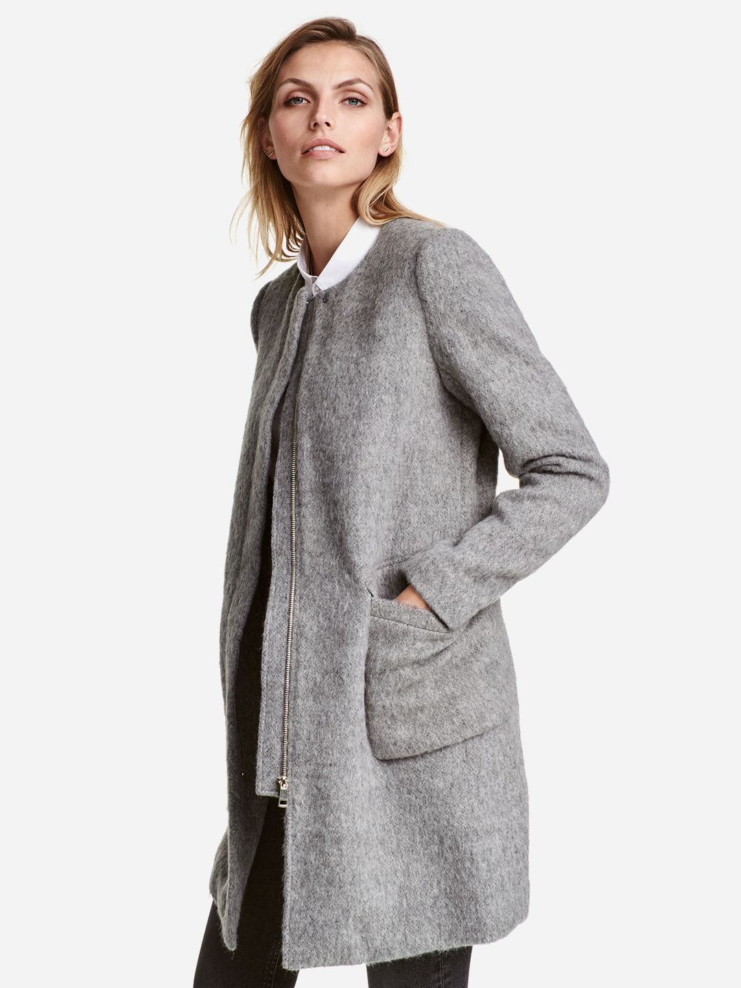 

Пальто H&M 0395665_03  Серое, Пальто H&M 0395665_03 42 Серое