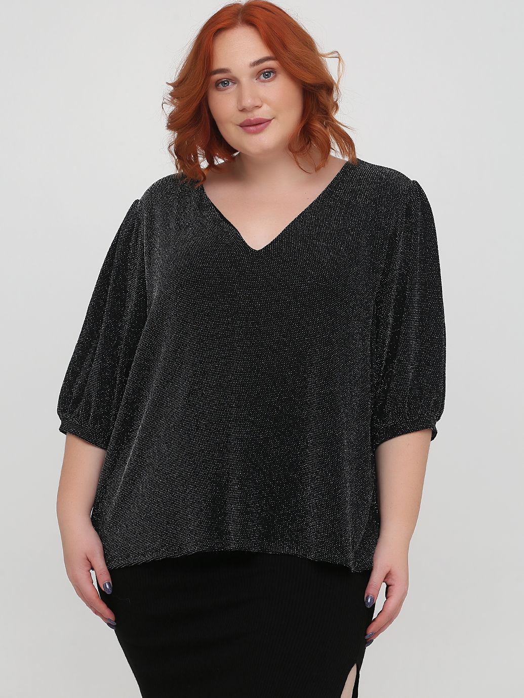 

Блузка H&M 0926841_серебр  Черная, Блузка H&M 0926841_серебр XL Черная