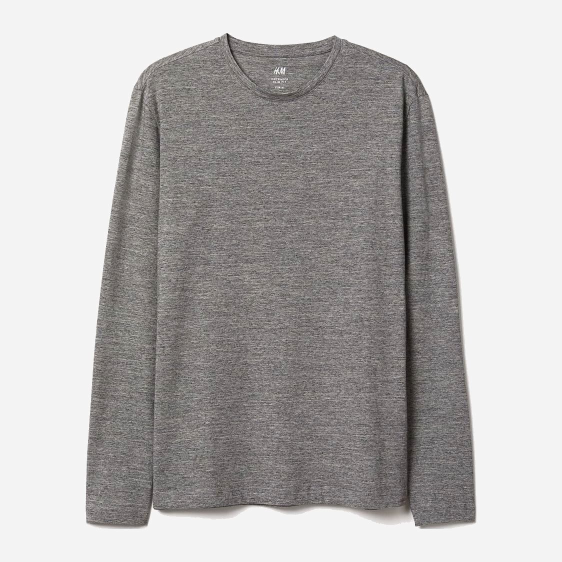 

Лонгслив H& 0569984_серый  Серый, Лонгслив H&M 0569984_серый M Серый