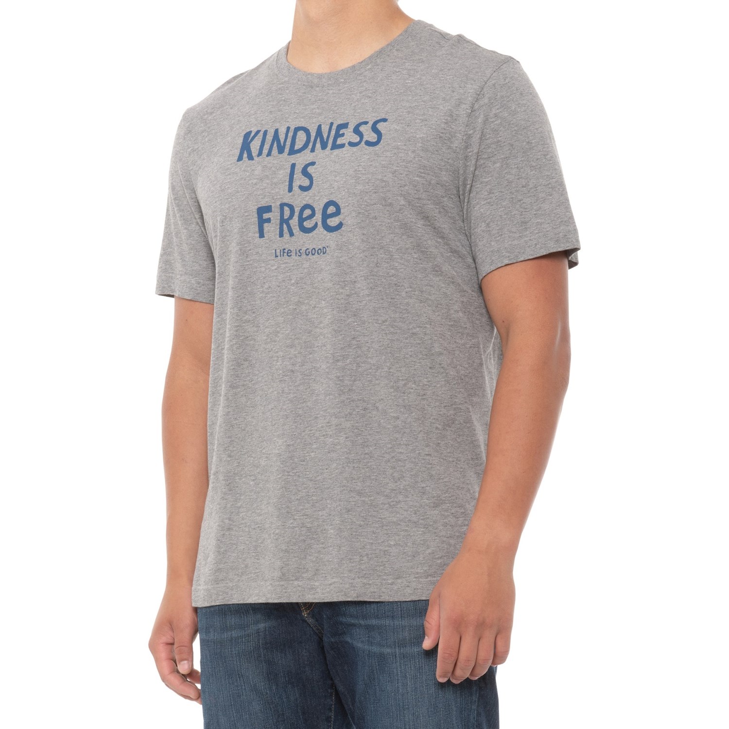 

Футболка Life is good Kindess is Free T-Shirt - Heather Gray, S (44)
