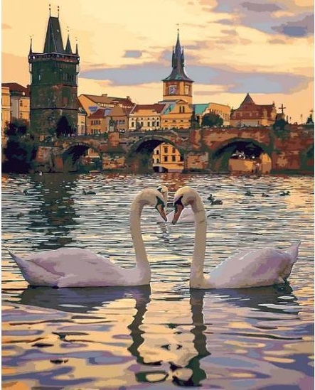 

Романтическая Прага. Картина раскраска. Mariposa 40x50