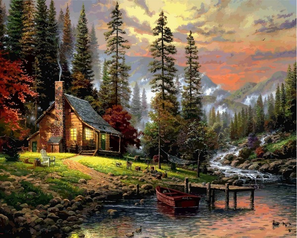 

Охотничьей домик. Раскраска Babylon. Babylon 50x65