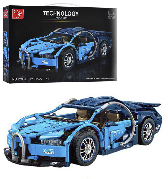 

Конструктор Taigao Block T-2006 ТРАНСПОРТ - Bugatti (1 258 дет.)