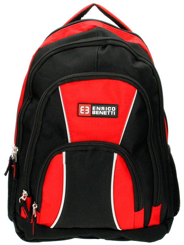 

Рюкзак школьный Enrico Benetti Eb47078618 Martinique Black-Red с отделом для iPad 26*37*15см