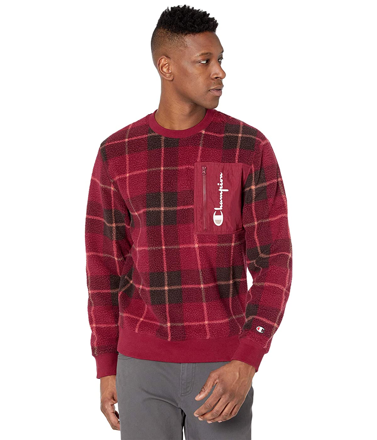 

Толстовка Champion Sherpa - All Over Print Red Plaid/Sepia Red, XXL (52)