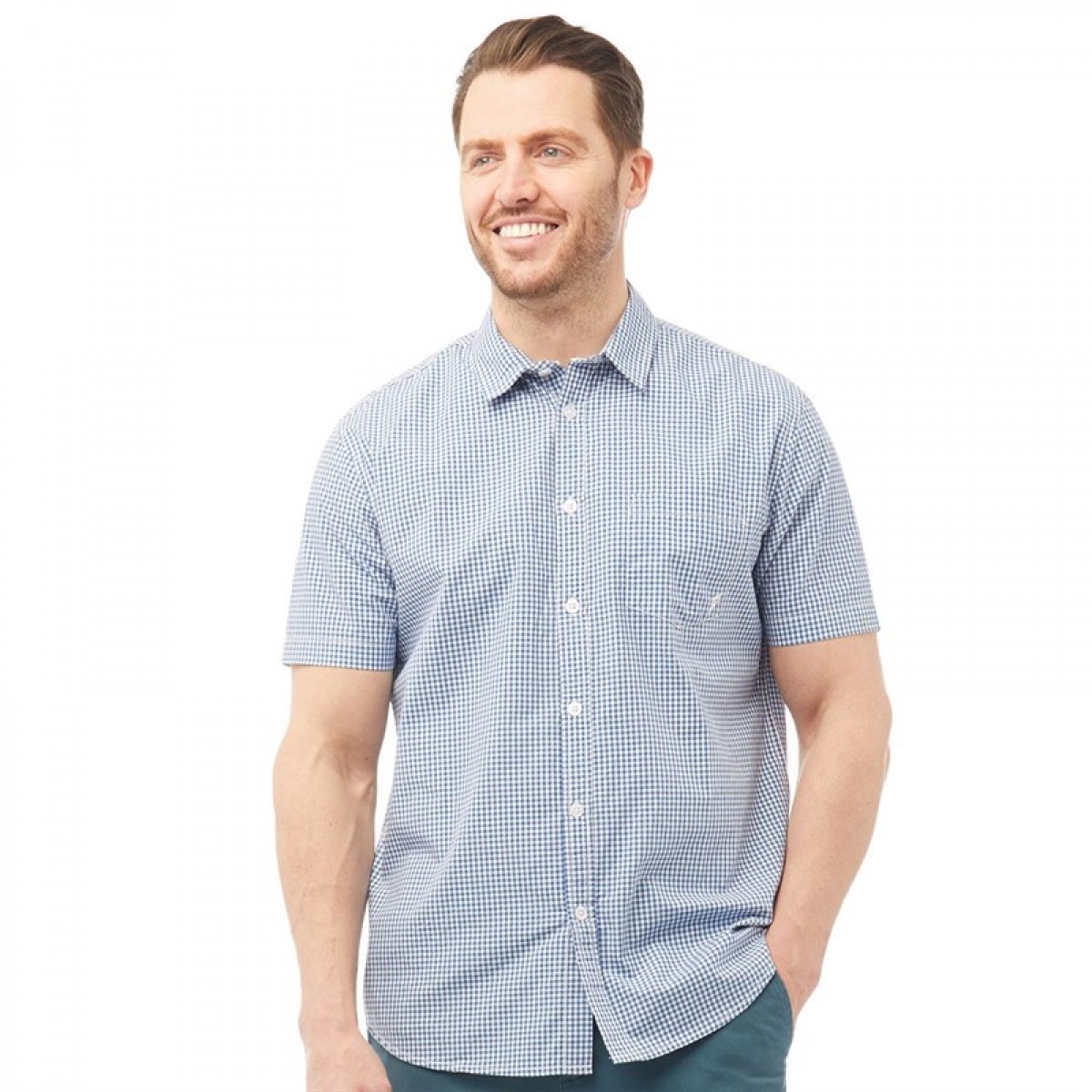 

Рубашка Onfire Cotton Yarn Dyed Checked Short Sleeve Shirt Blue/White Blue Check,  (44, Рубашка Onfire Cotton Yarn Dyed Checked Short Sleeve Shirt Blue/White Blue Check, S (44)