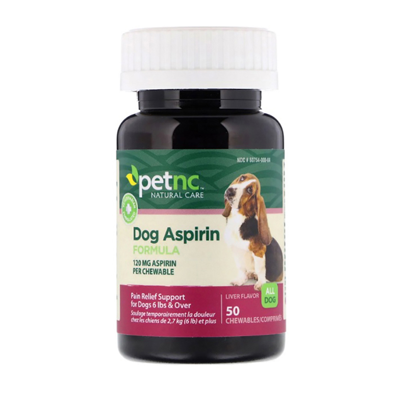 

petnc NATURAL CARE Аспирин для собак, жевательные таблетки, вкус печени, 120 мг, 50 шт