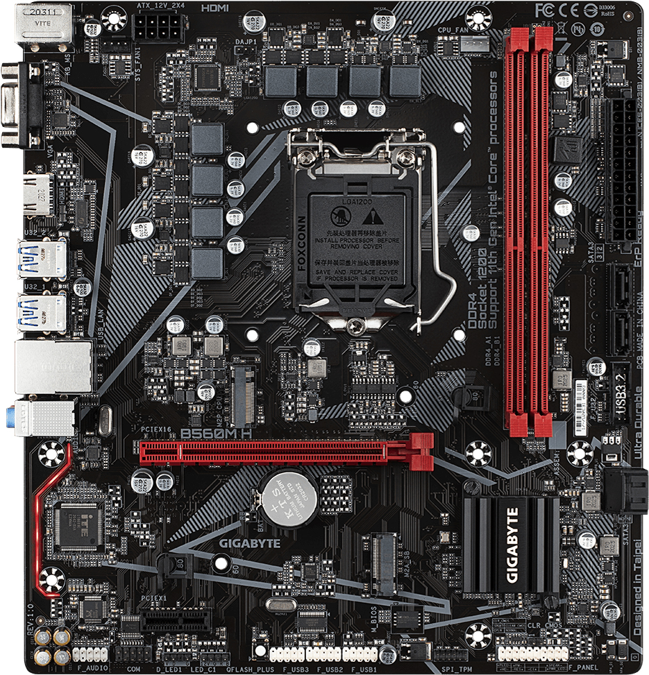 

Материнская плата Gigabyte B560M H (s1200, Intel B560, PCI-Ex16)