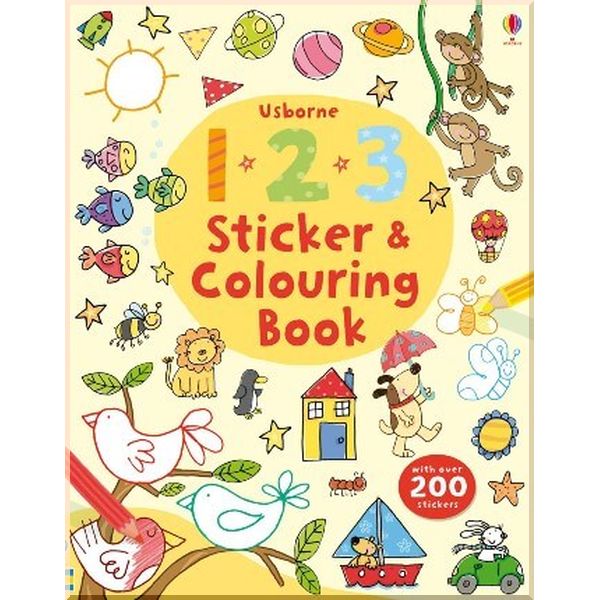 

Usborne 123 Sticker and Colouring Book. Jessica Greenwell Stacey Lamb. ISBN:9781409564591